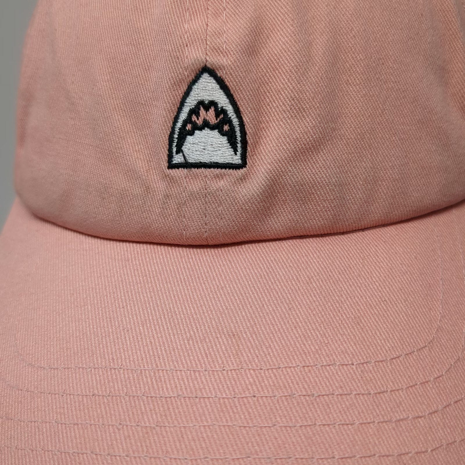 Sand Cloud Pink Baseball Cap Osfm 100% Cotton Shark Embroidery Adjustable Hat — image 5 of 8